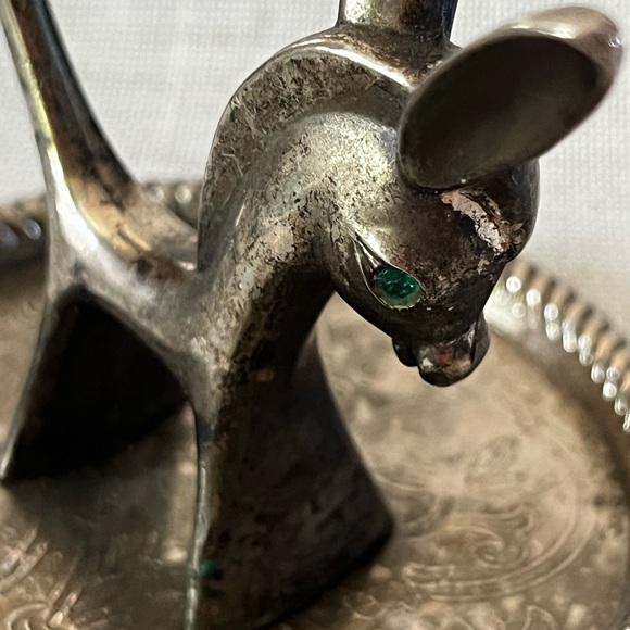 Vintage Silver Donkey Trinket Dish 1960 silver plated ring holder - Picture 6 of 9